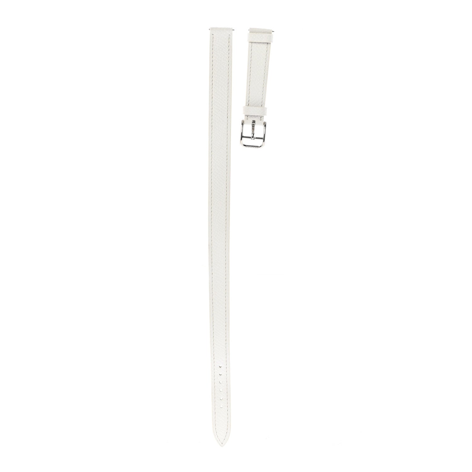 Hermes Epsom Heure H Hour Watch PM Double Tour Strap White 1 of 6