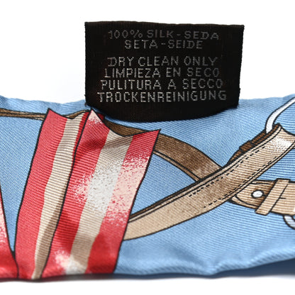 Hermes Silk Jumping Twilly Bleu Glacier Corail 6 of 6