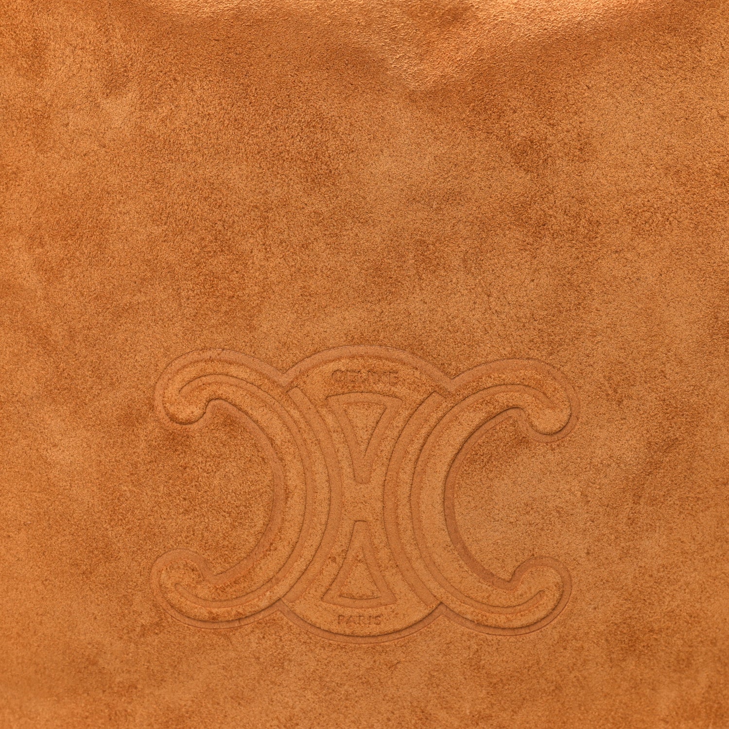 Celine Suede Calfskin Large Triomphe Heloise Shoulder Bag Tobacco 11 of 13
