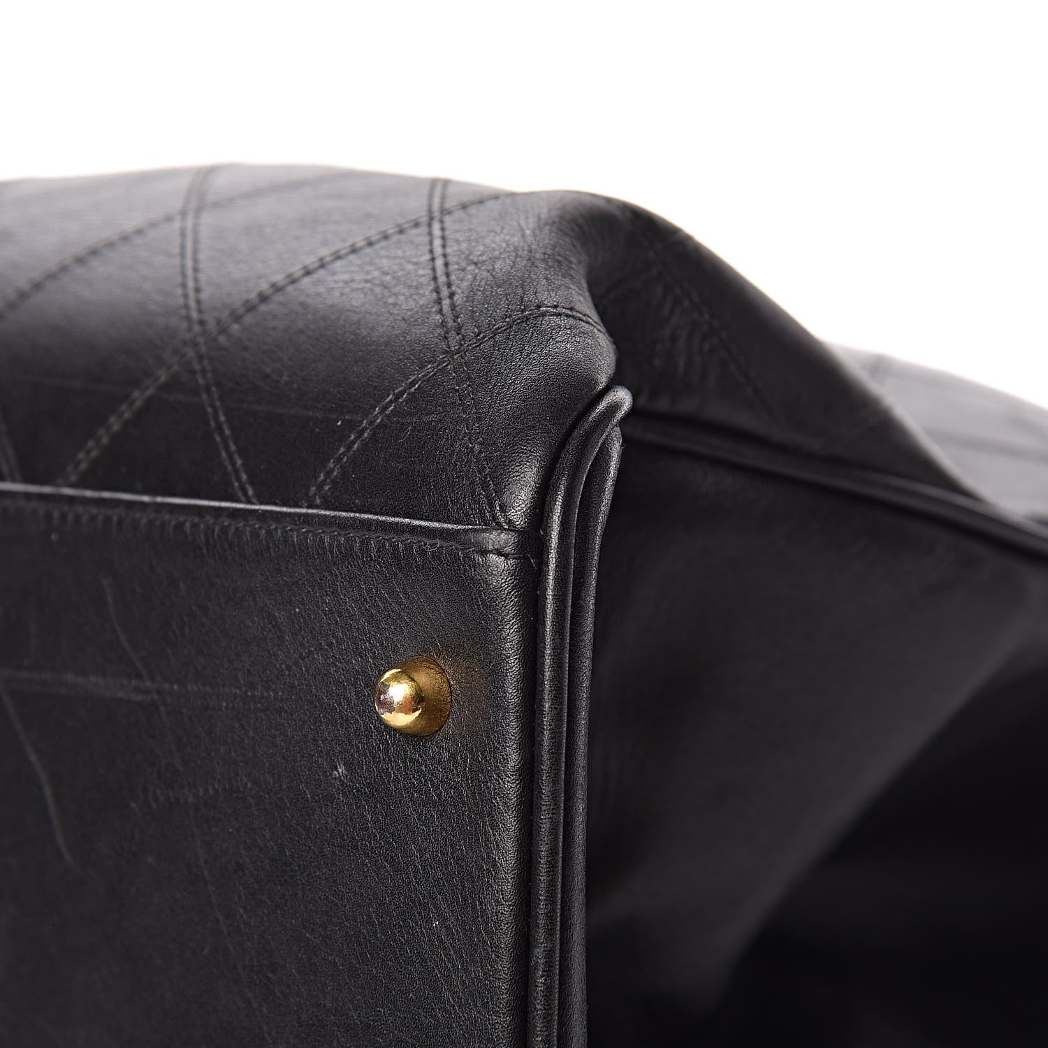 Chanel Calfskin Stitched XL Weekender Black 10 of 25