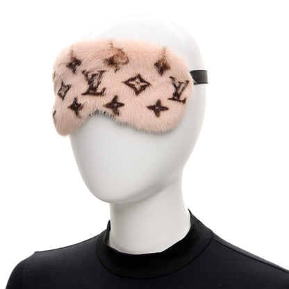 Louis Vuitton Monogram Mink Fur Sleep Mask Light Pink 2 of 5
