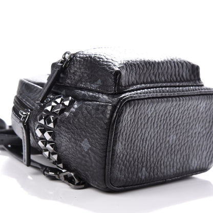 MCM Visetos Side Stud X-Mini Stark Bebe Boo Backpack Black 8 of 10