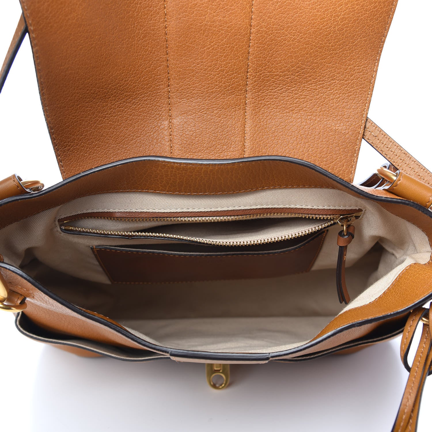 Chloe Grained Lambskin Medium Lexa Shoulder Bag Mustard Brown 5 of 9