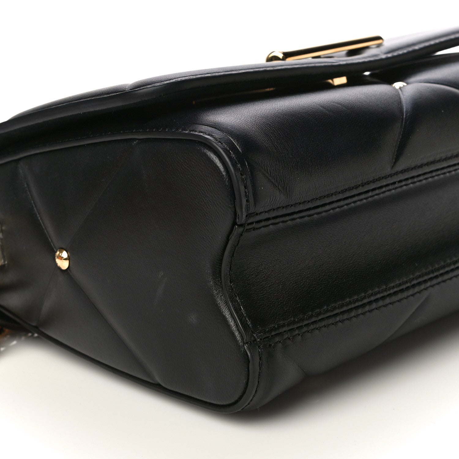 Louis Vuitton Lambskin Quilted Twist MM Black 9 of 19