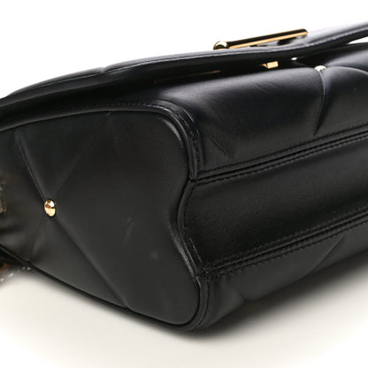 Louis Vuitton Lambskin Quilted Twist MM Black 9 of 19