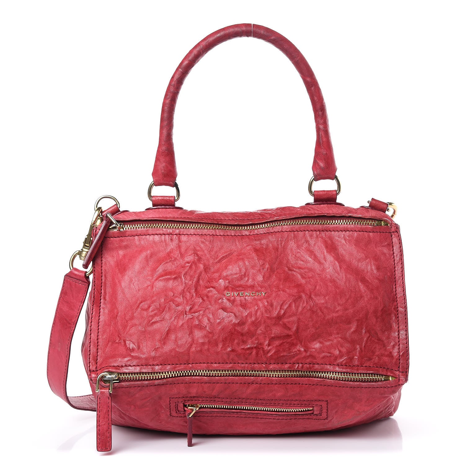 Givenchy Tumbled Sheepskin Medium Pandora Cherry 1 of 17