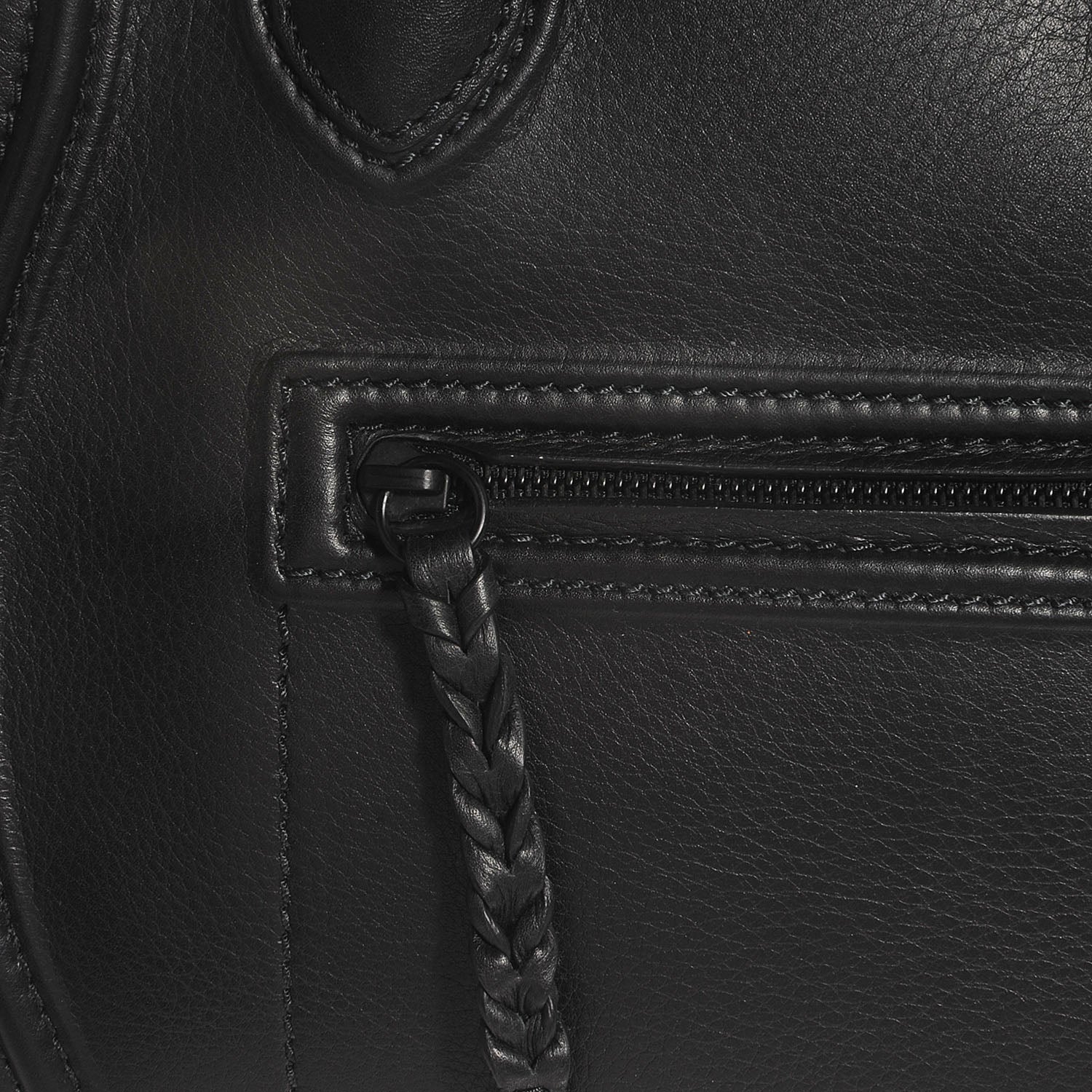 Celine Drummed Leather Large Phantom Luggage Black 6 of 9