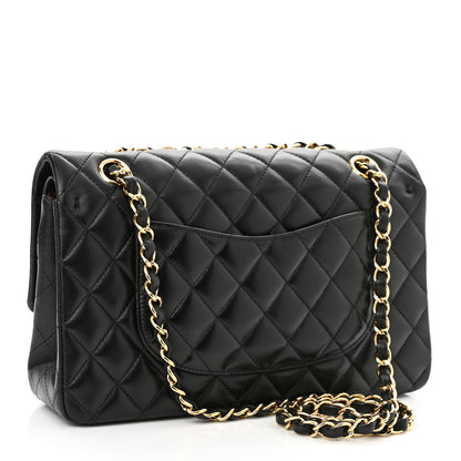 Chanel Lambskin Quilted Medium Double Flap Black 2 of 10