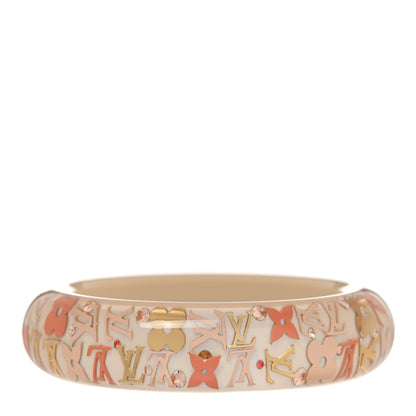 Louis Vuitton Resin Swarovski Inclusion GM Bracelet Tangerine 3 of 5