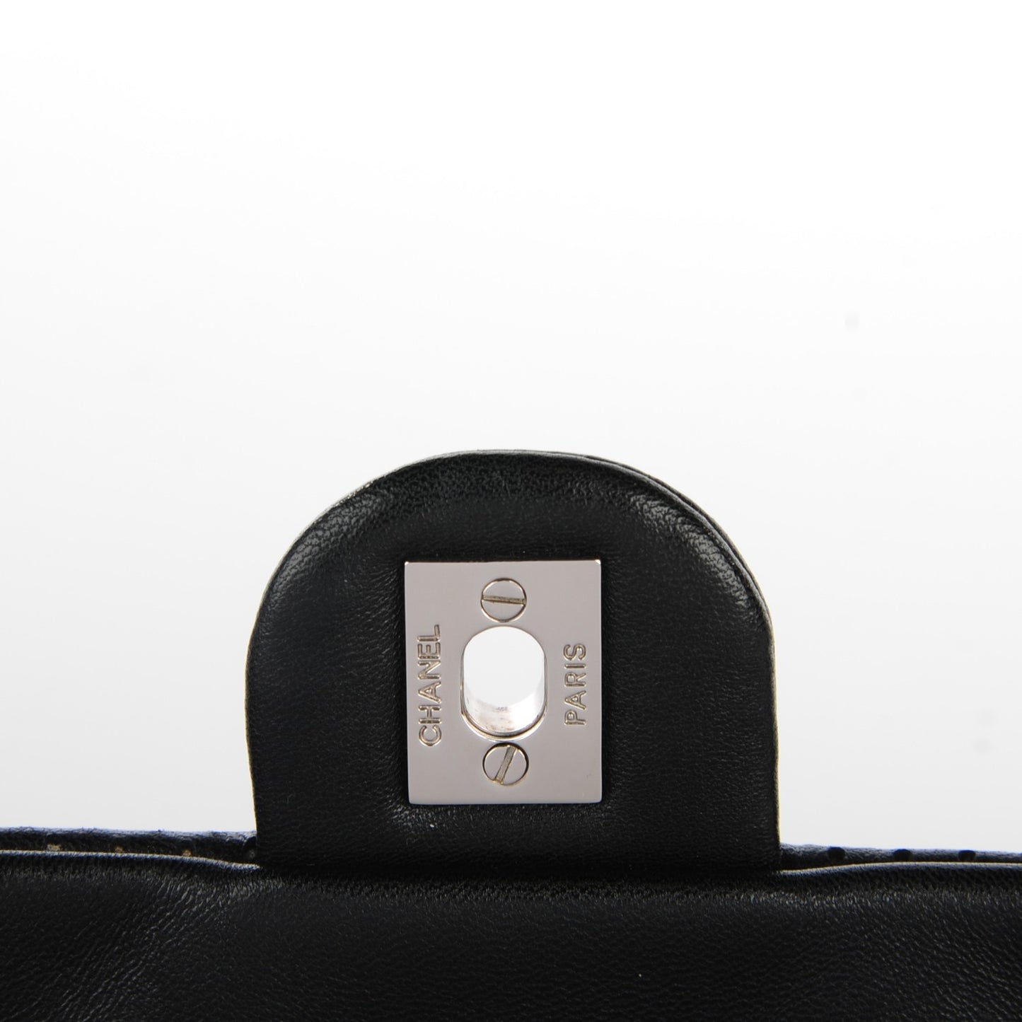 Lambskin Perforated Medium Baseball Spirit Flap Black