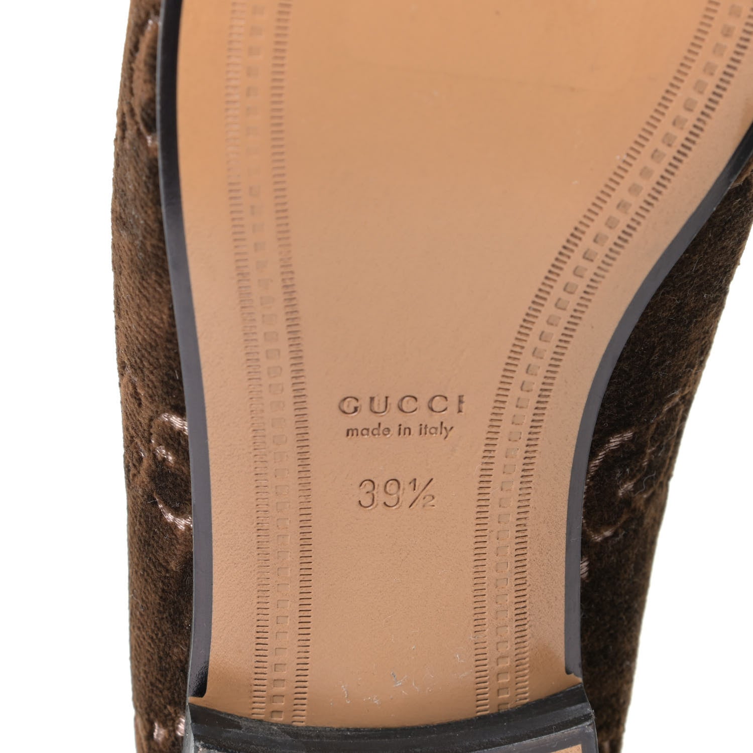Gucci Velvet GG Monogram Horsebit Womens Jordaan Loafers 39.5 Brown Black 5 of 5