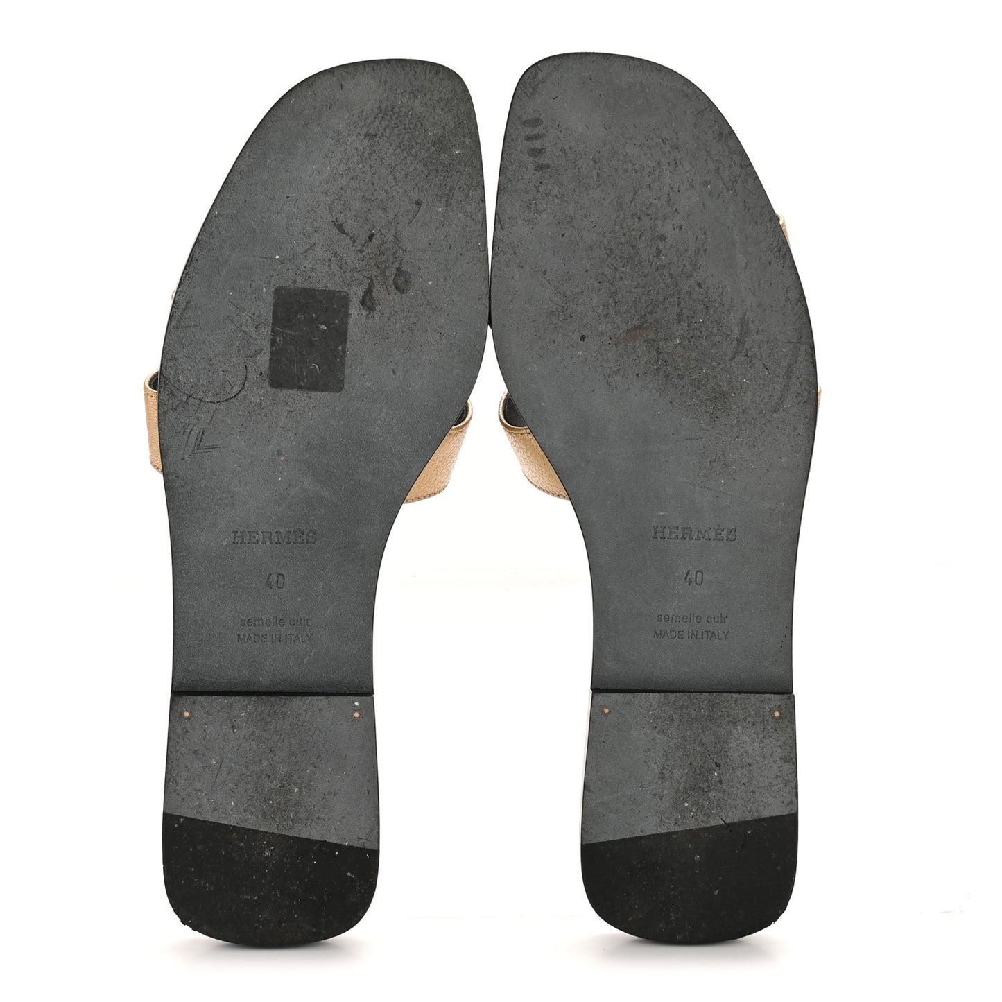 Metallic Chevre Oran Sandals 40 Dore
