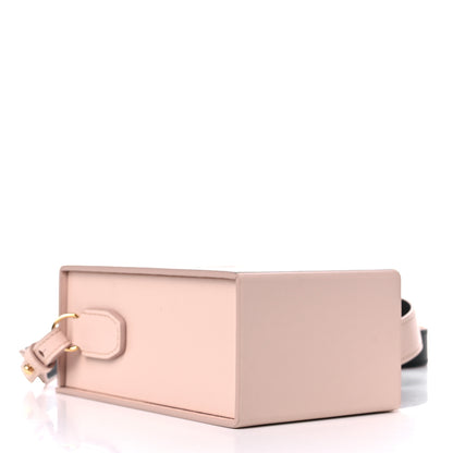 Fendi Vitello Fluffy Logo Vertical Box Rosa Quarzo Black 4 of 11