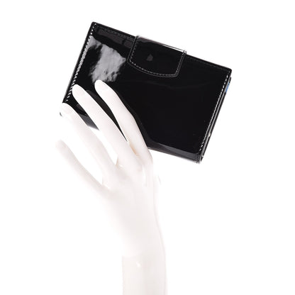 Celine Shiny Calfskin Medium Multifunction Purse Wallet Black 2 of 8