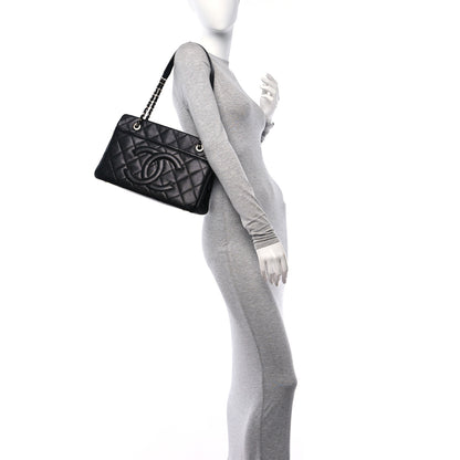 Chanel Caviar Quilted CC Timeless Soft Tote Black 2 of 10
