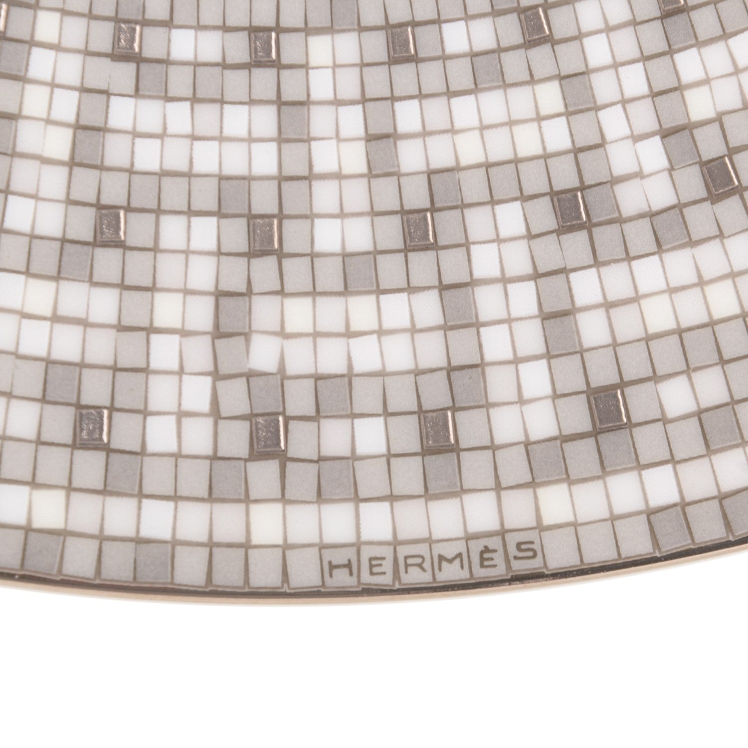 Hermes Porcelain Mosaique Au 24 Platine Dinner Plate Set of 2 5 of 5