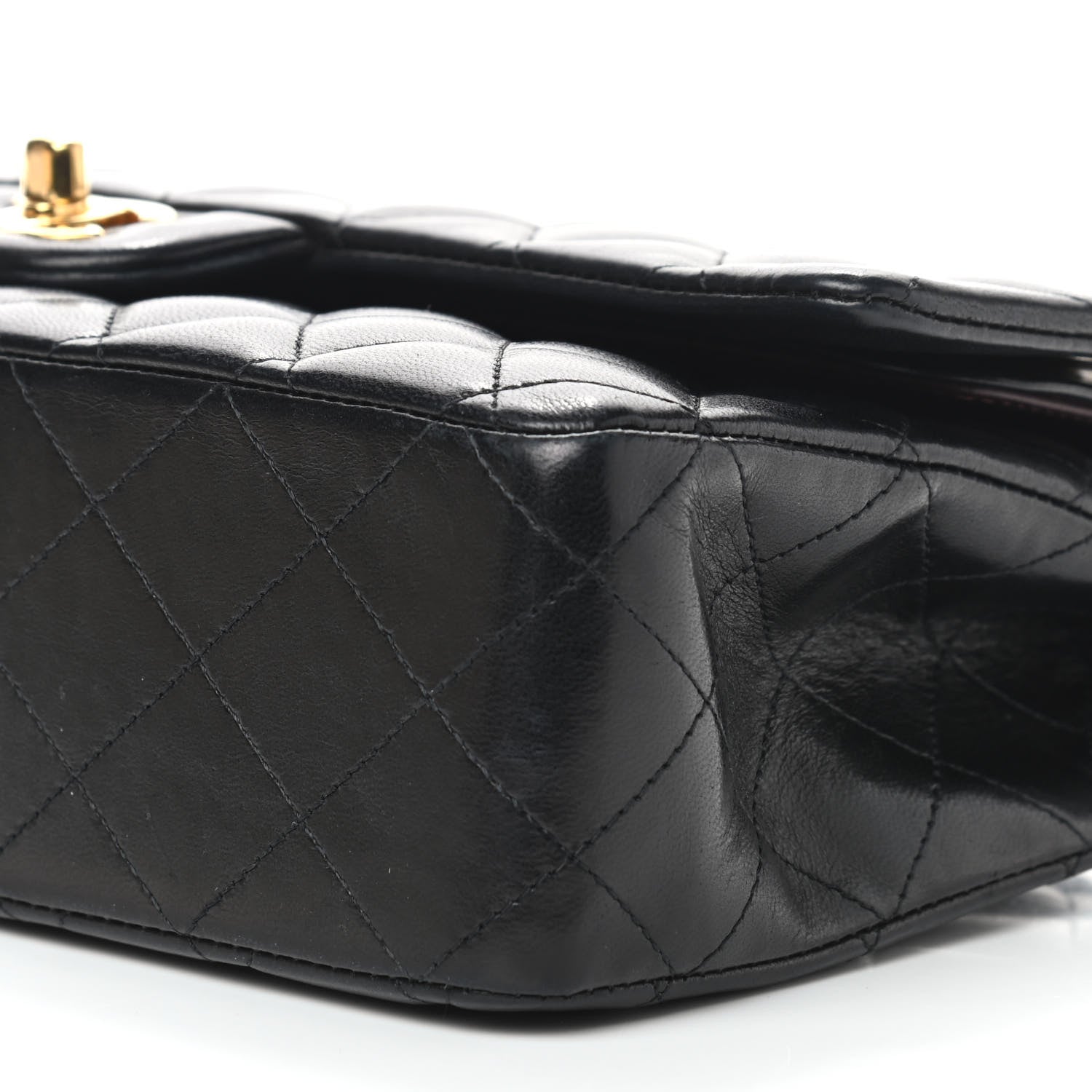 Chanel Lambskin Quilted Medium Double Flap Black 8 of 10