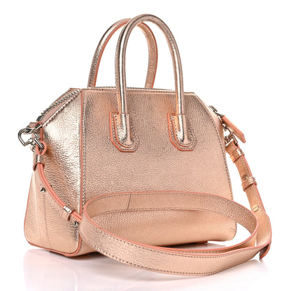 Givenchy Metallic Sugar Goatskin Mini Antigona Light Pink 3 of 21