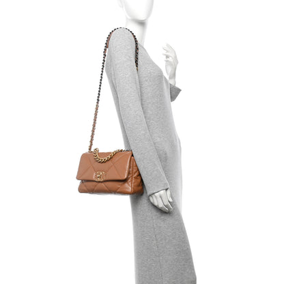 Chanel Lambskin Quilted Medium Chanel 19 Flap Brown 2 of 11