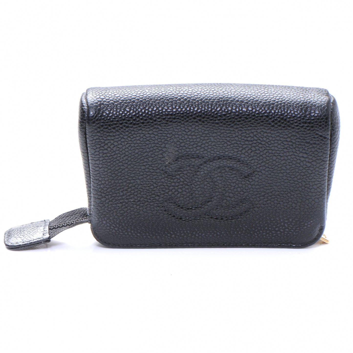 Caviar Leather CC Coin Purse Black