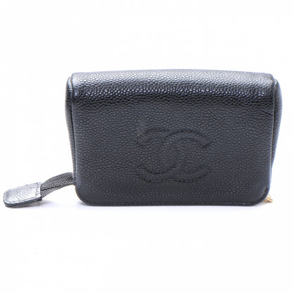 Chanel Caviar Leather CC Coin Purse Black 1 of 8