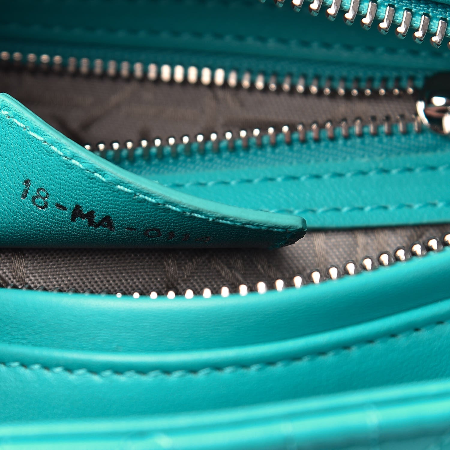 Christian Dior Lambskin Cannage Medium Lady Dior Turquoise 7 of 12