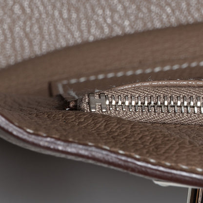 Hermes Taurillon Clemence Jypsiere 34 Etoupe 9 of 20