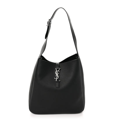 Saint Laurent Smooth Calfskin Large Le 5 A 7 Soft Hobo Black 1 of 9