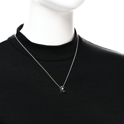 Chanel 18K White Gold Diamond Coco Crush C Necklace 2 of 5