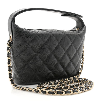 Chanel Caviar Quilted Hobo Black 3 of 11