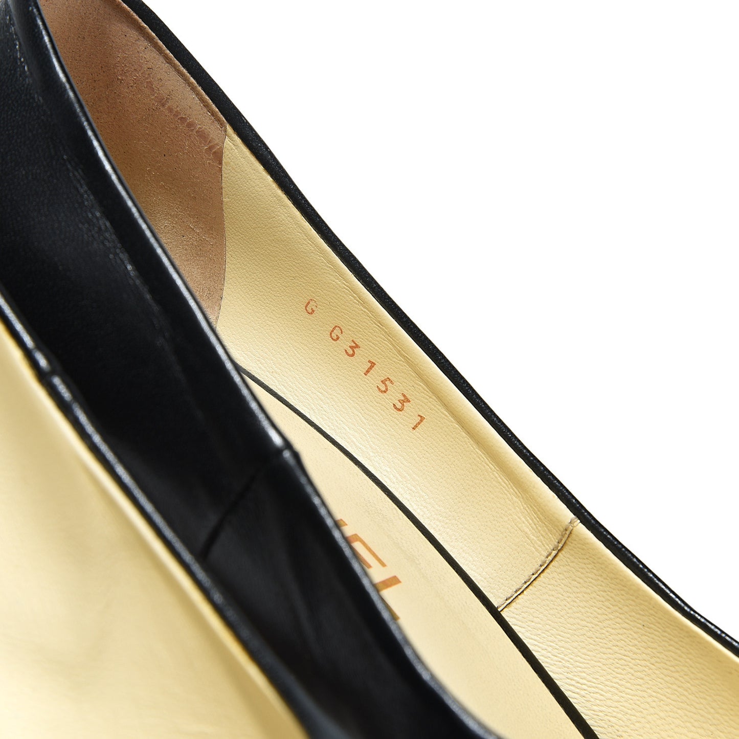 Lambskin Peep Toe CC Pumps 38 Black