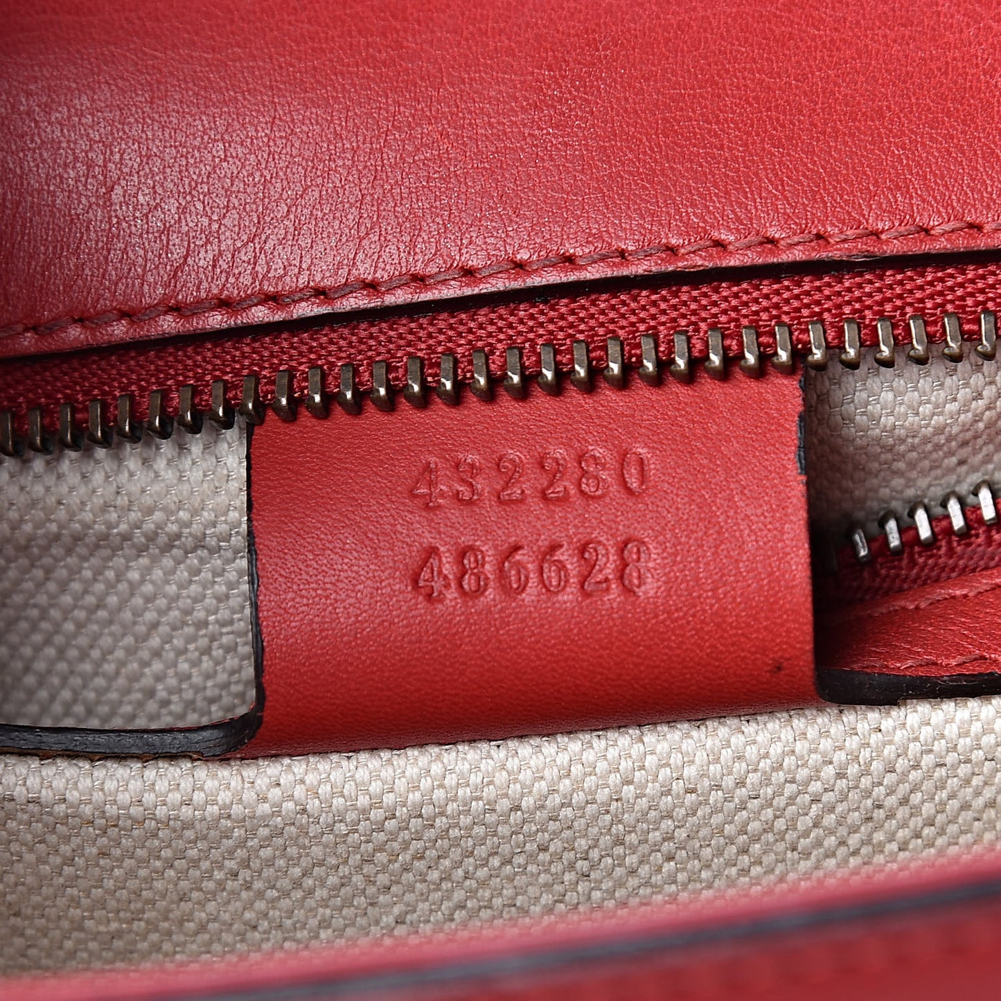 Calfskin Web Medium Peony Chain Shoulder Bag Red