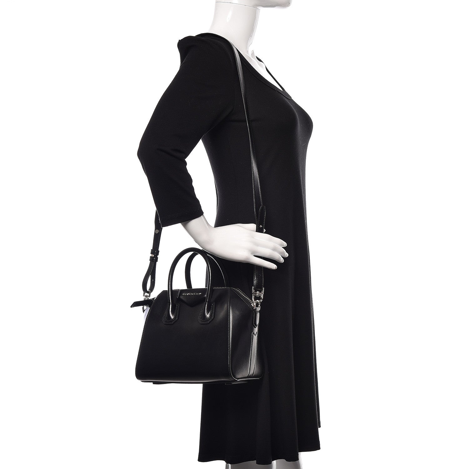 Givenchy Shiny Lord Calfskin Mini Antigona Black 2 of 9