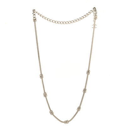 Chanel Metal CC Short Chain Necklace Silver 3 of 5