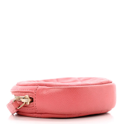 Chanel Caviar Quilted Zip Around Classic Coin Purse Pink 4 of 11