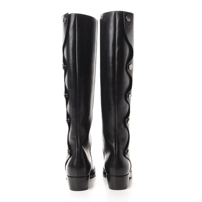 Christian Dior Shiny Calfskin Diorodeo High Boot 37.5 Black 5 of 8