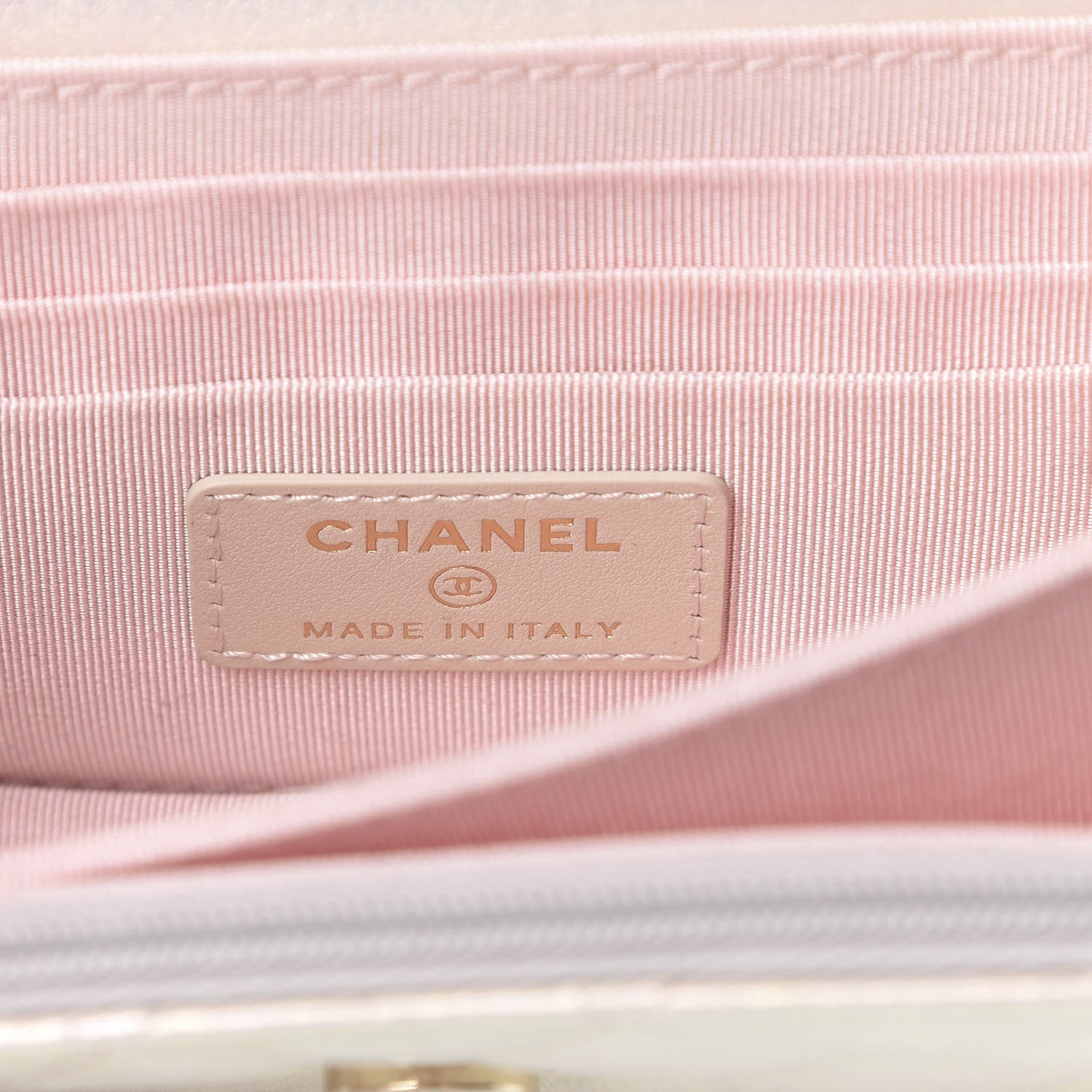 Chanel Iridescent Lambskin Quilted Mini Wallet On Chain WOC Ivory 6 of 11