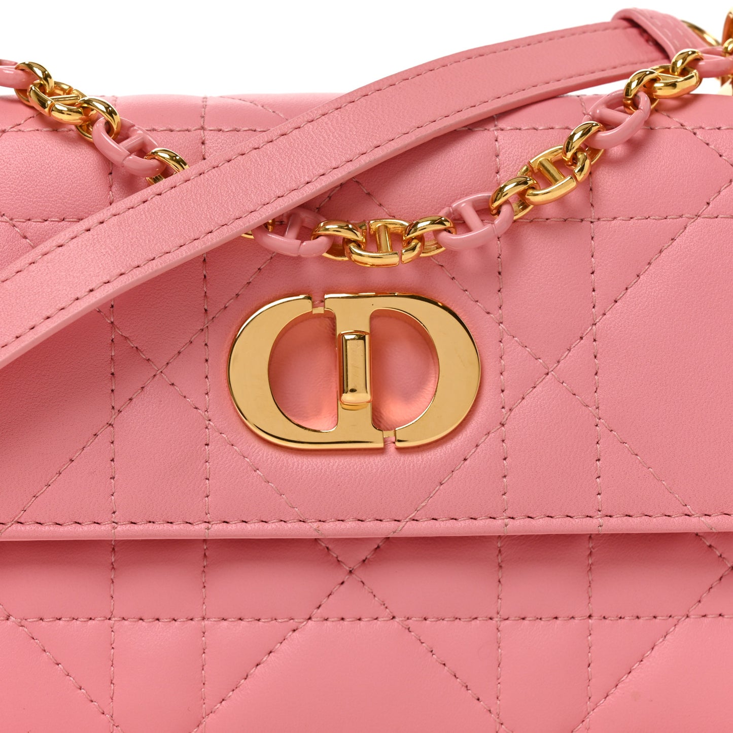 Lambskin Macrocannage Mini Miss Caro Bag Pink