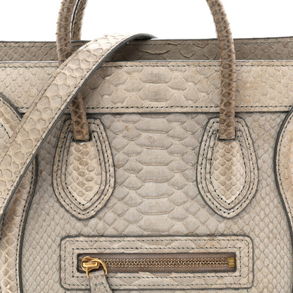 Celine Snakeskin Nano Luggage Grey 8 of 11