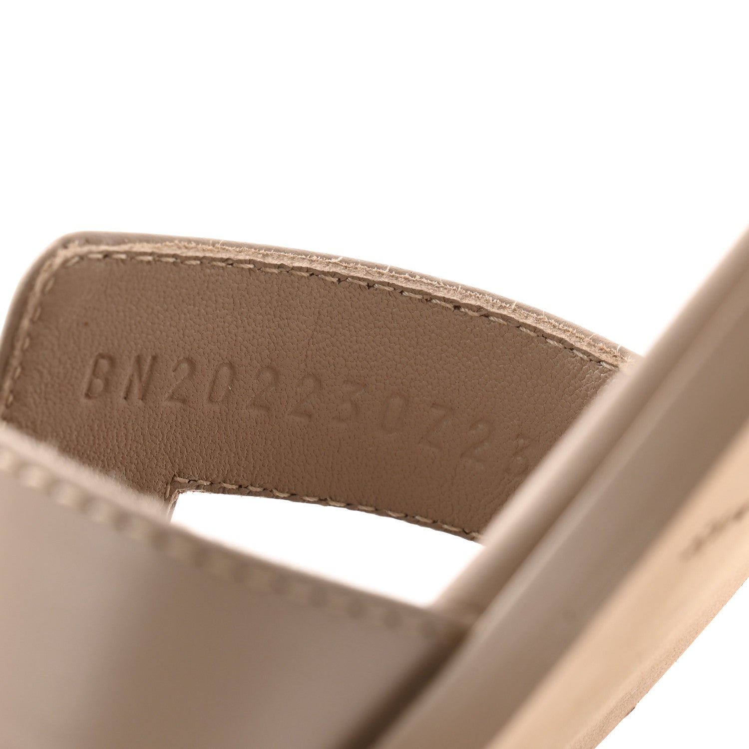 Hermes Box Calfskin Oran Sandals 36.5 Beige Mastic 8 of 9