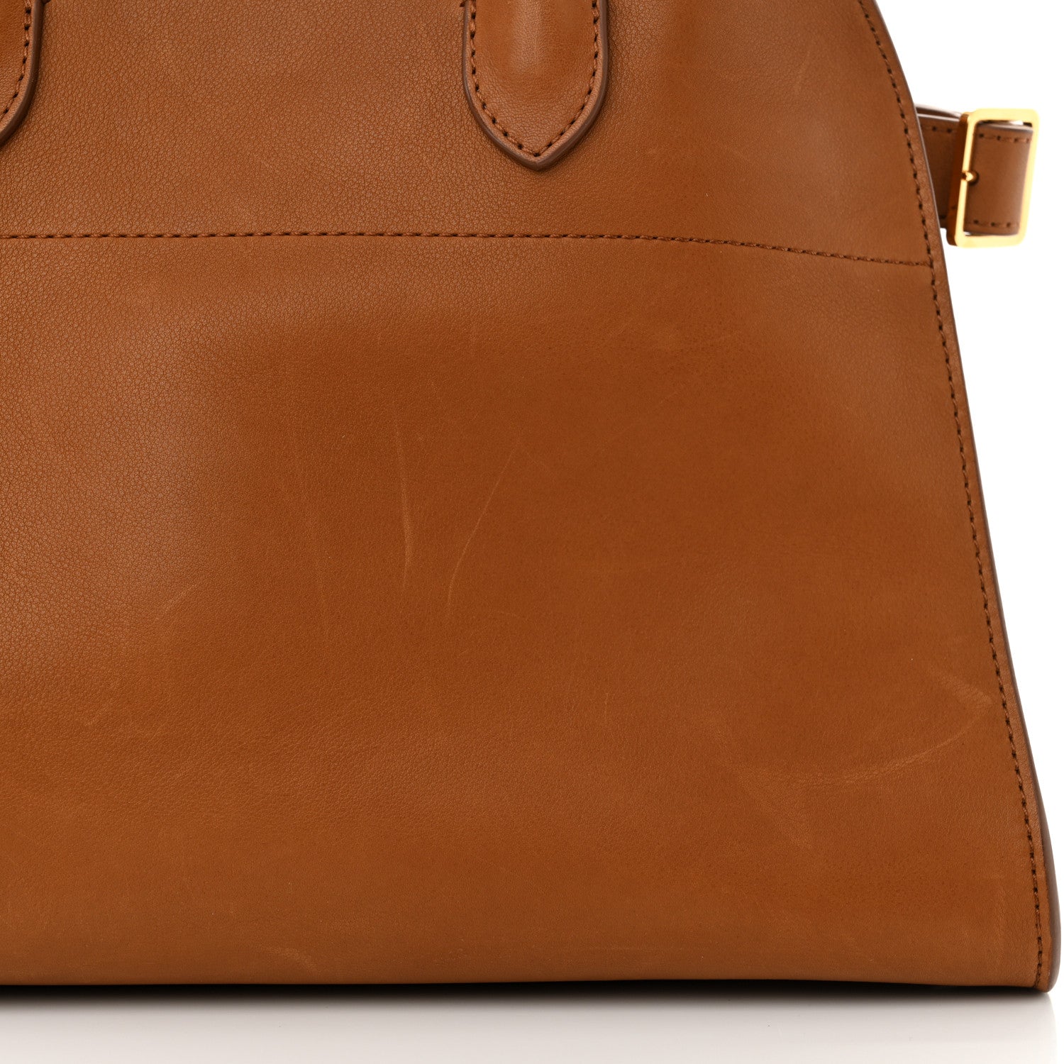 The Row Polished Saddle Calfskin Soft Margaux 12 Cuir 10 of 12