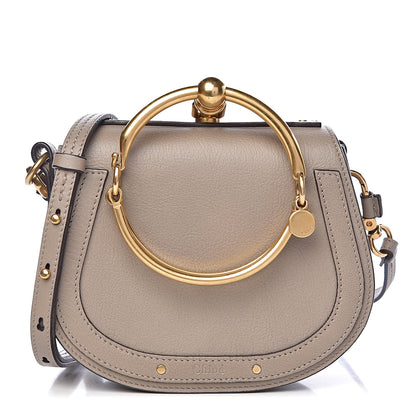 Chloe Calfskin Suede Small Nile Bracelet Bag Motty Grey 1 of 9