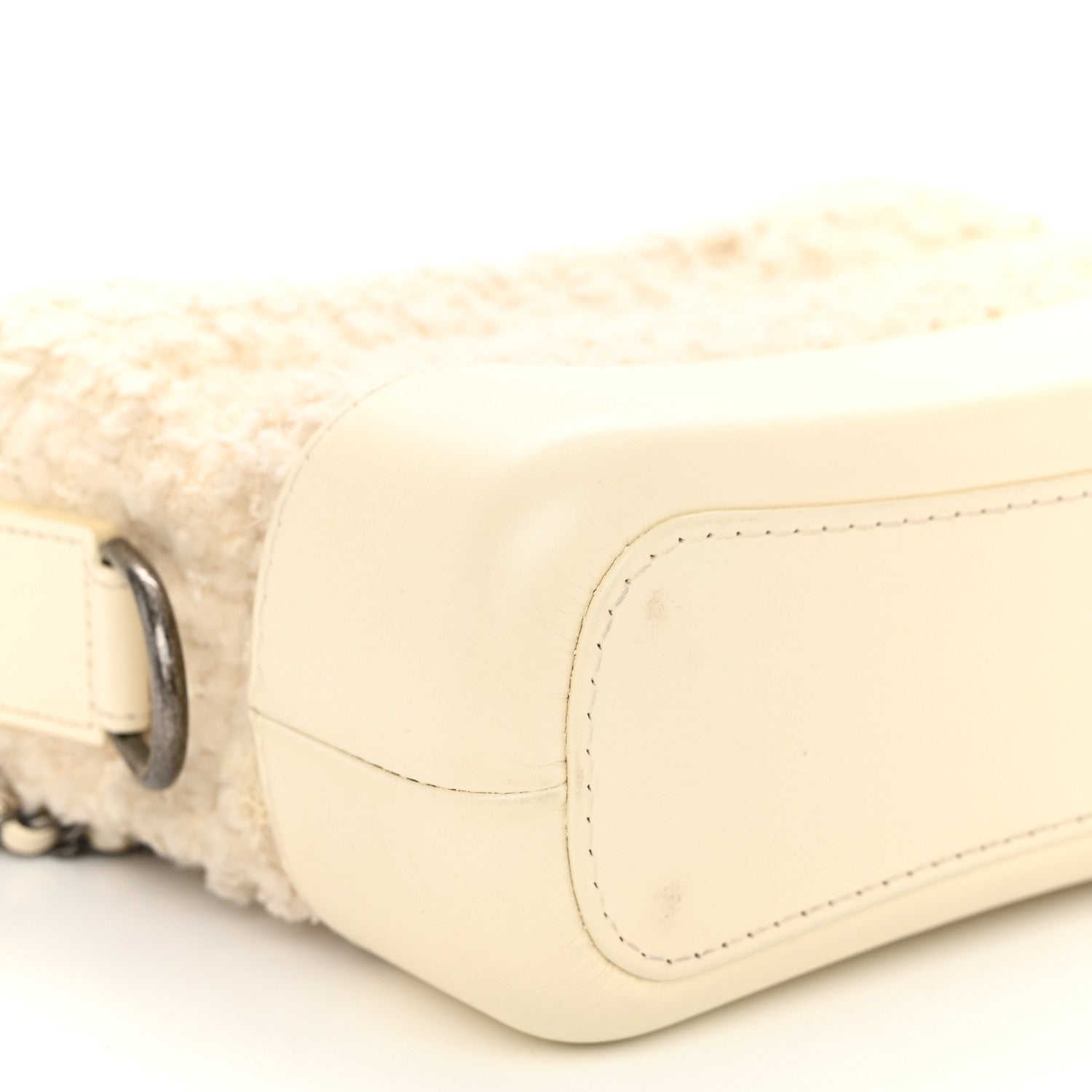 Chanel Tweed Calfskin Quilted Small Gabrielle Hobo Ivory 9 of 12