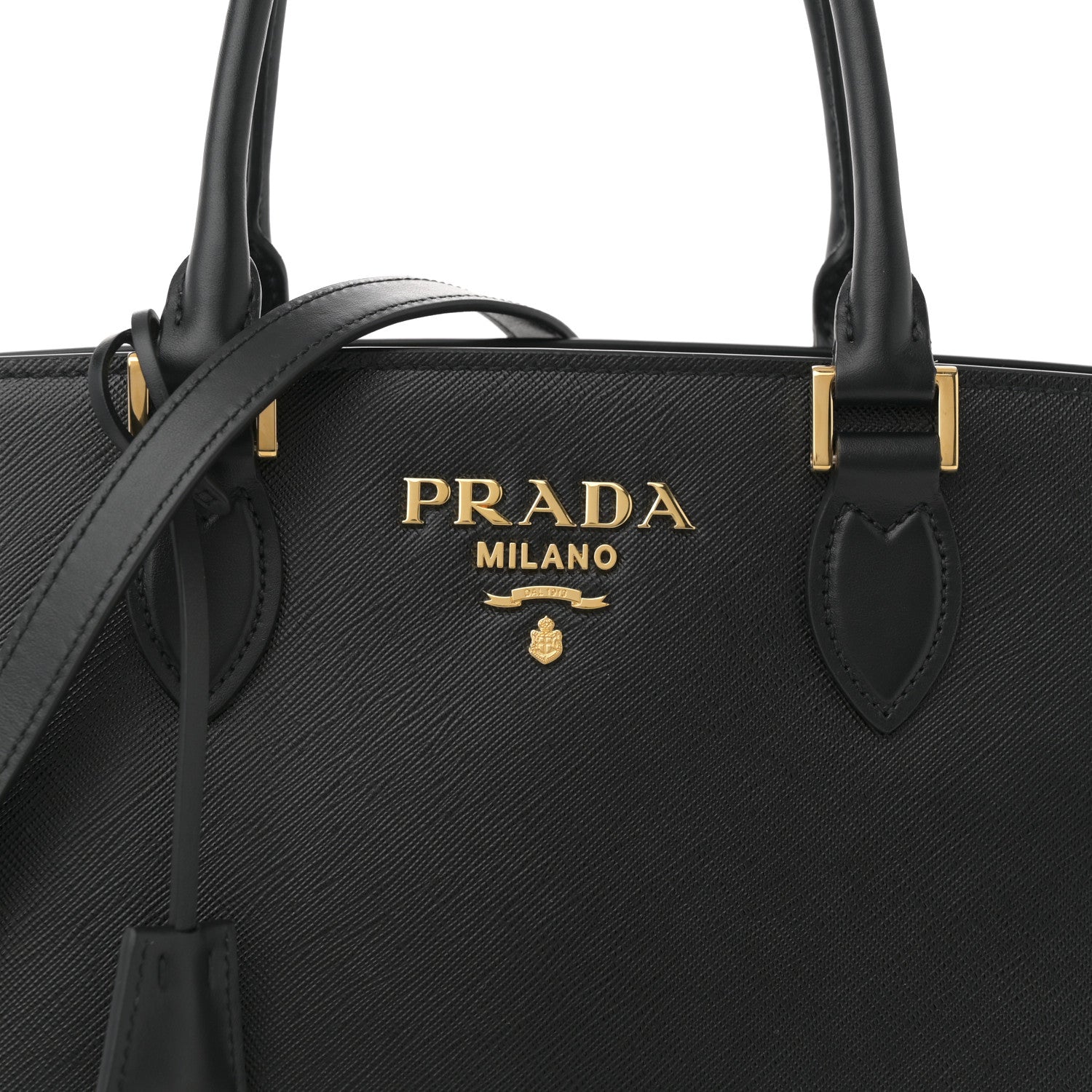 Prada Saffiano Soft Calfskin Large Tote Black 15 of 19