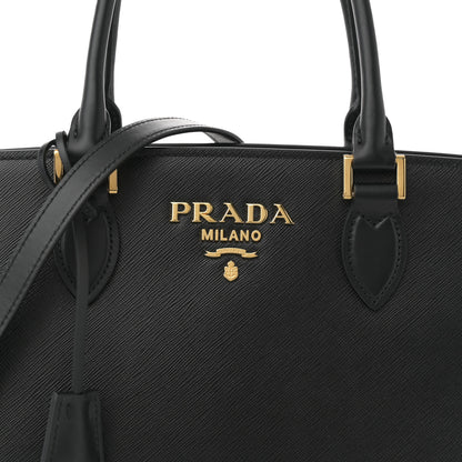 Prada Saffiano Soft Calfskin Large Tote Black 15 of 19