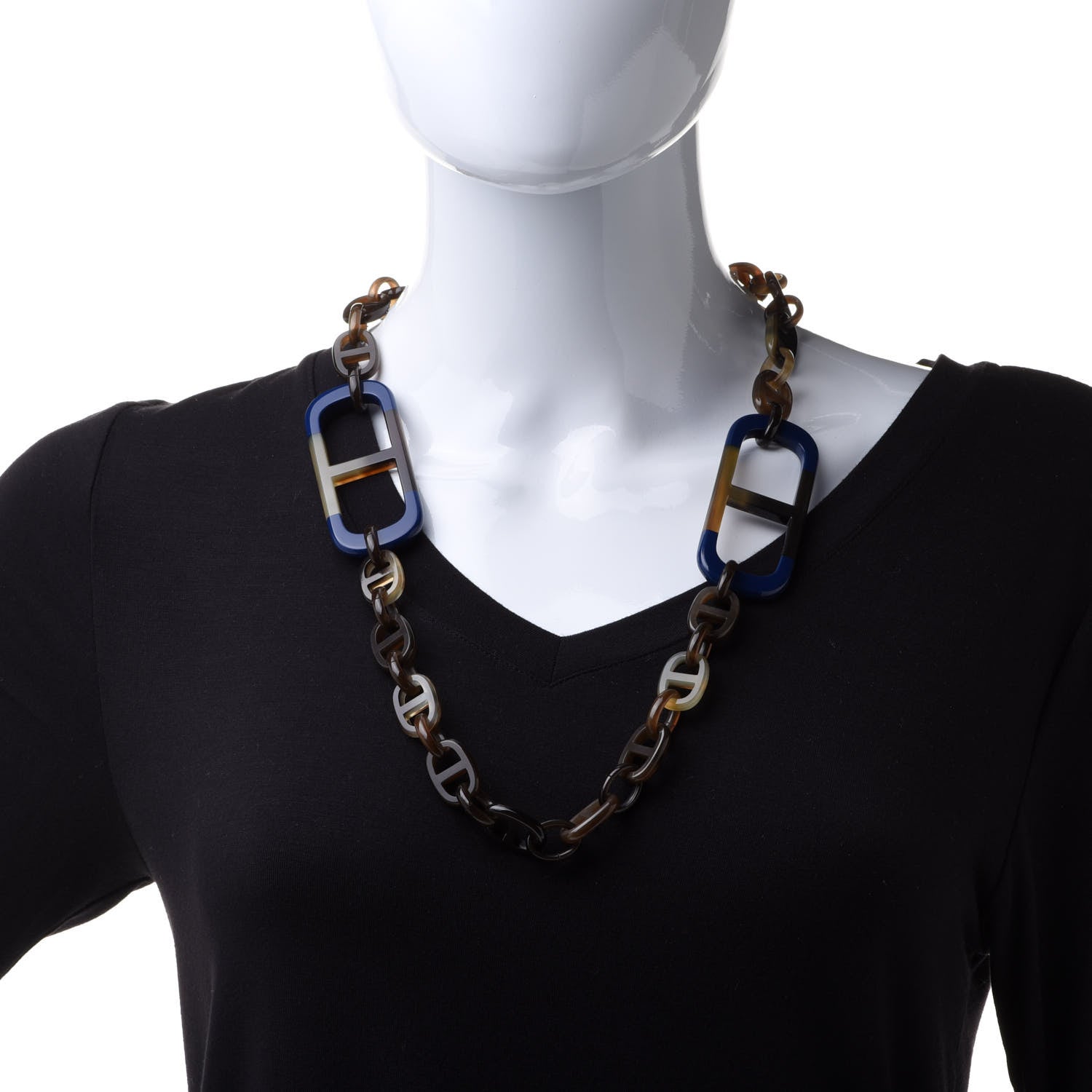Hermes Buffalo Horn Lacquer Amarres Necklace 2 of 6