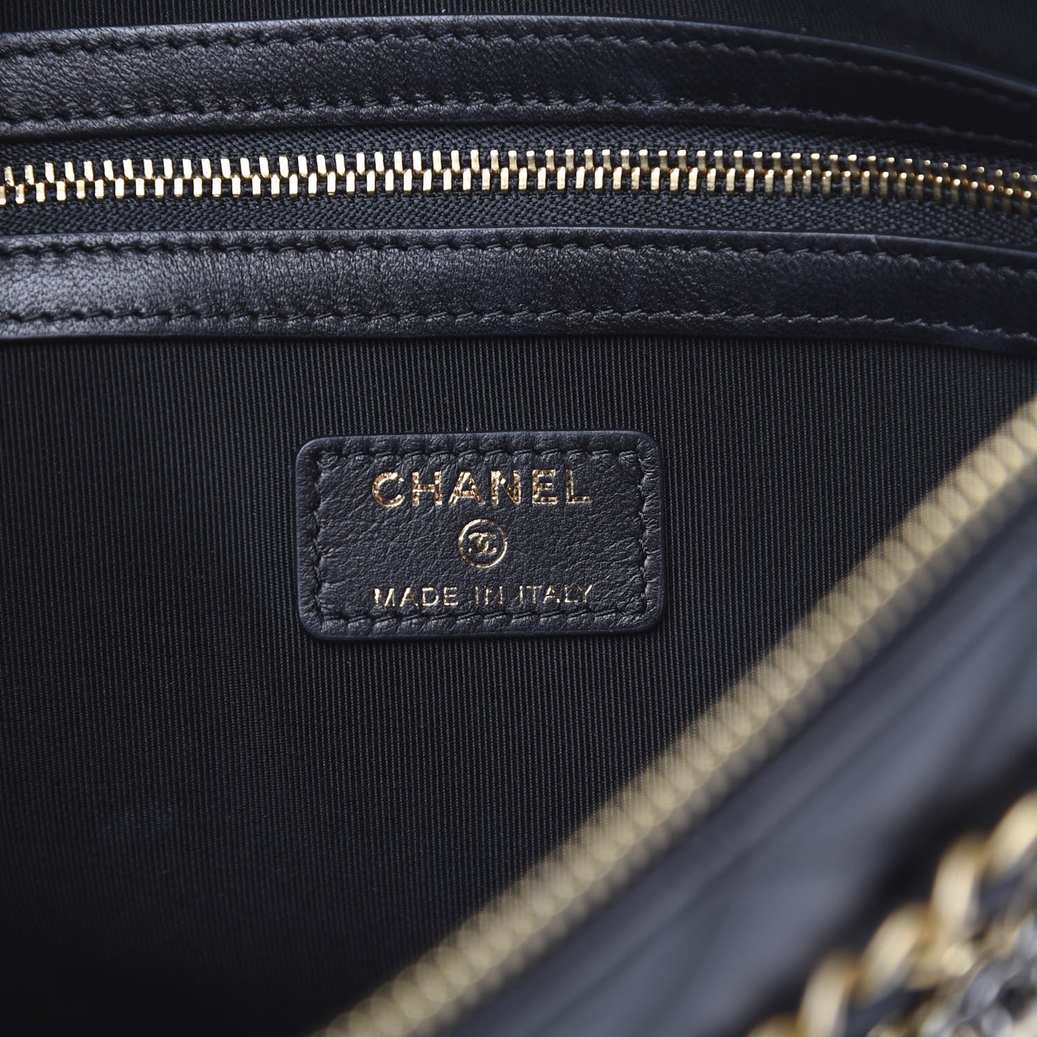 Chanel Lambskin Quilted Egyptian Amulet Zipped Pouch Black 6 of 8