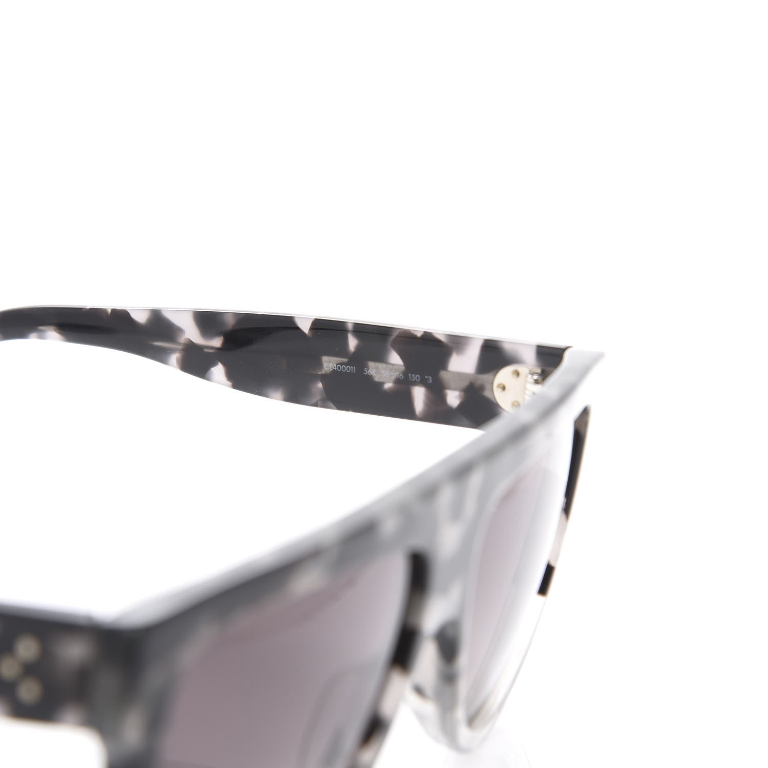 Celine Acetate Aviator Sunglasses CL 40001 Grey Black 5 of 6