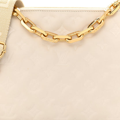 Louis Vuitton Lambskin Embossed Monogram Coussin PM Beige Cream 8 of 11