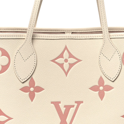 Louis Vuitton Empreinte Monogram Giant Neverfull MM Creme Rose Trianon 8 of 10